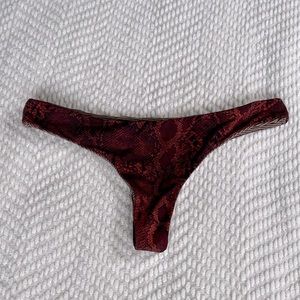 Acacia Hookipa Bikini Bottom in Red Snakeskin size M